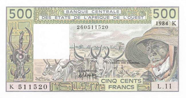 500 Francs p.706Kg 1984
